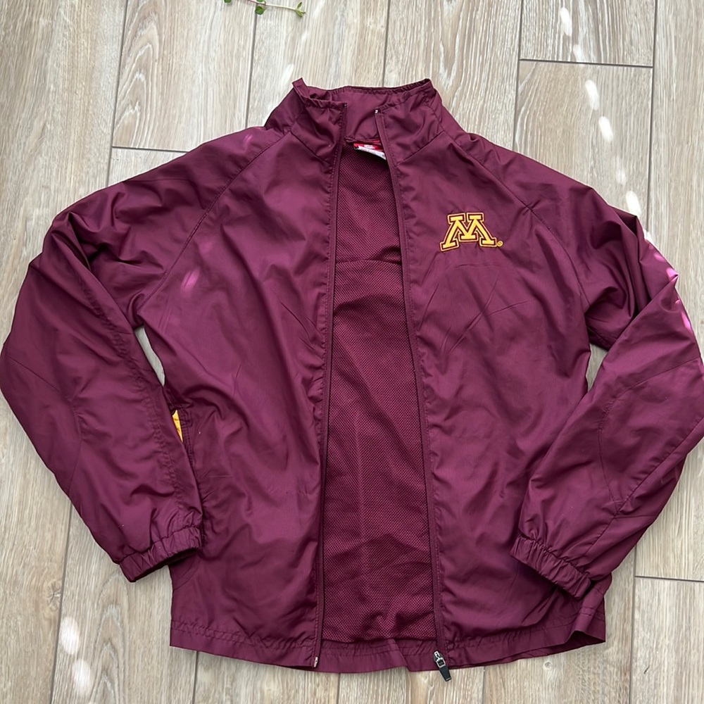 University of Minnesota Gophers zip up lightweight jacket S
